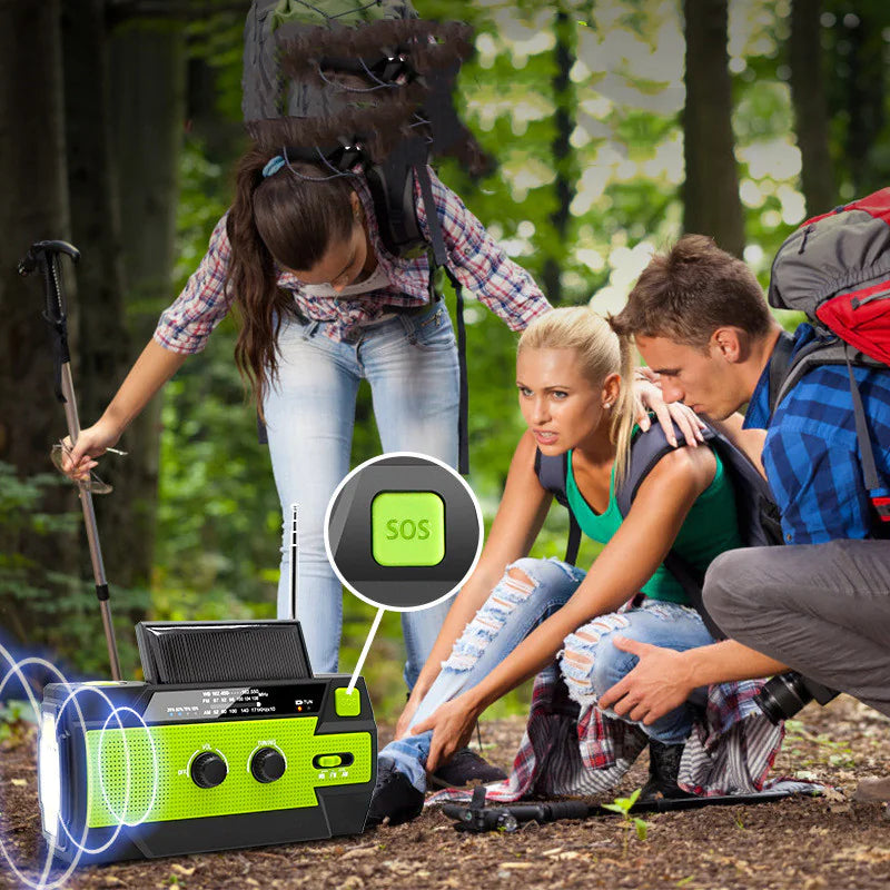 Linterna solar ecológica con radio