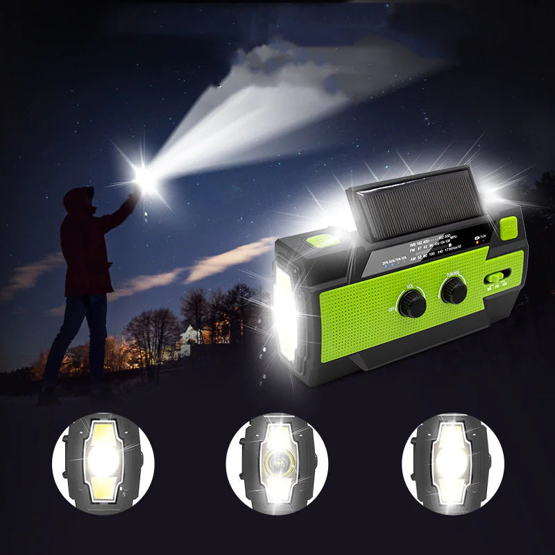 Linterna solar ecológica con radio