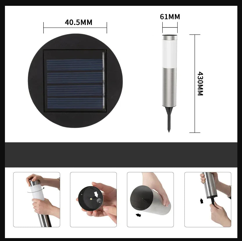 Lámpara solar para jardín EcoBright