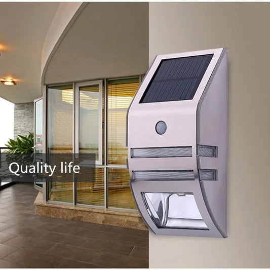 Lámpara de pared solar con sensor de movimiento