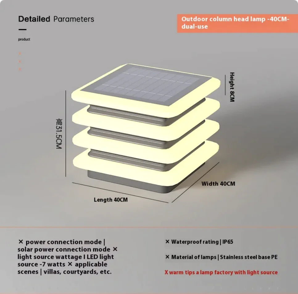 SolarGuard Wall Pillar Light