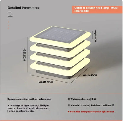 SolarGuard Wall Pillar Light