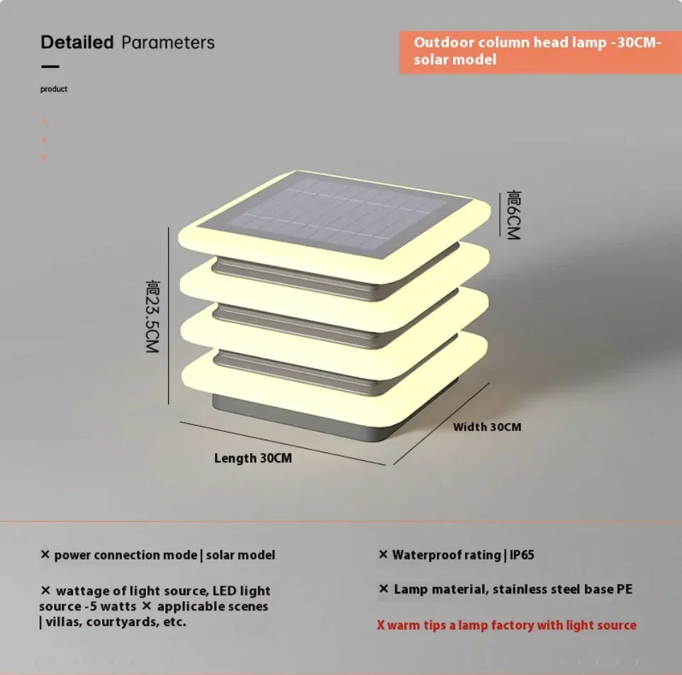 SolarGuard Wall Pillar Light